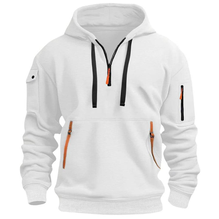 Herren Kapuzenpullover mit Reißverschlusstaschen-Men Sweaters-Alpenkind