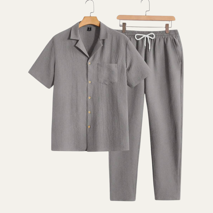 Herren Kurzarmhemd und Hose Set-Men Sets-Alpenkind