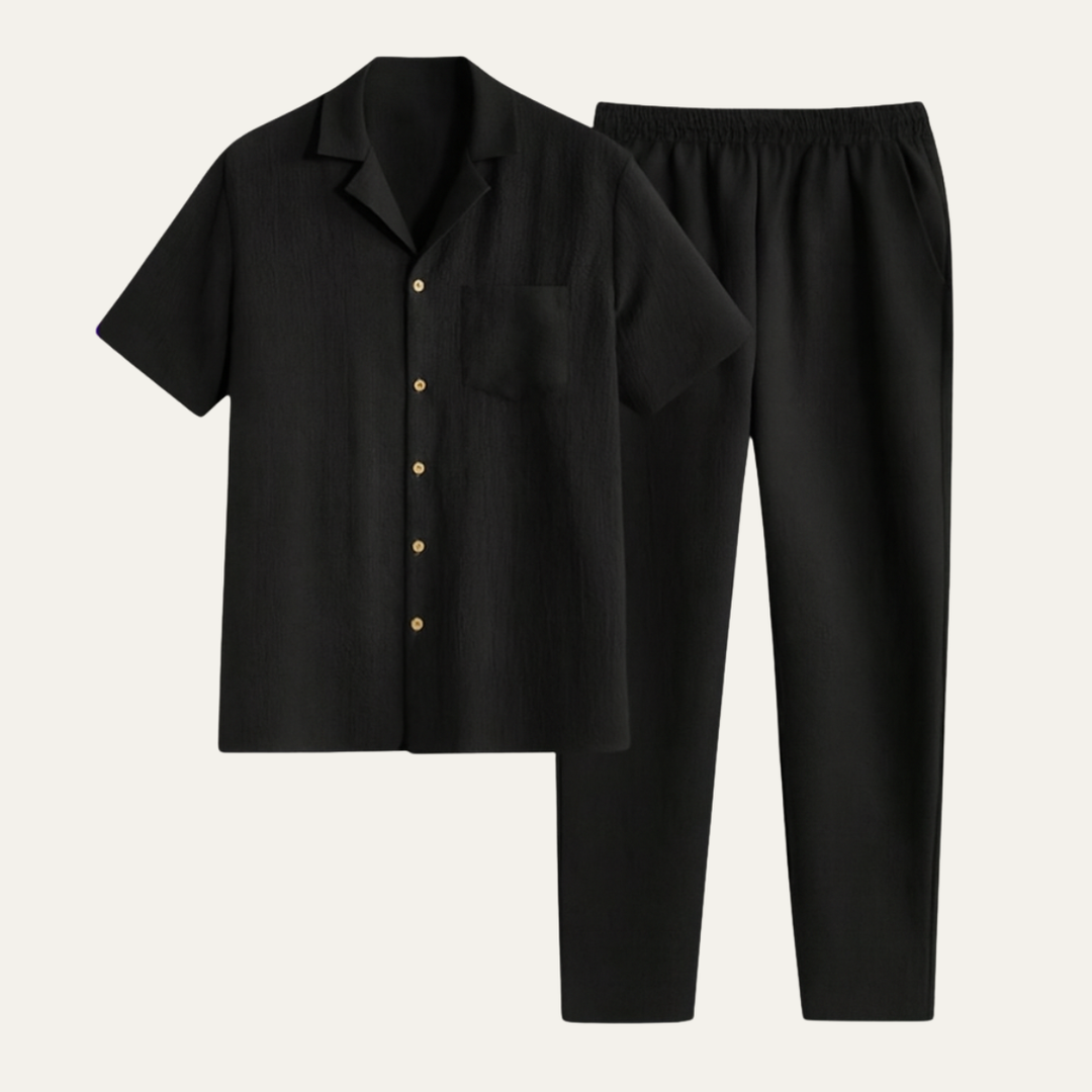 Herren Kurzarmhemd und Hose Set-Men Sets-Alpenkind