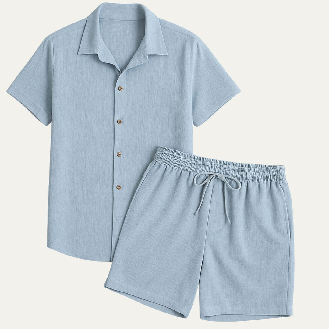 Herren Kurzarmhemd und Shorts Set-Men Sets-Alpenkind