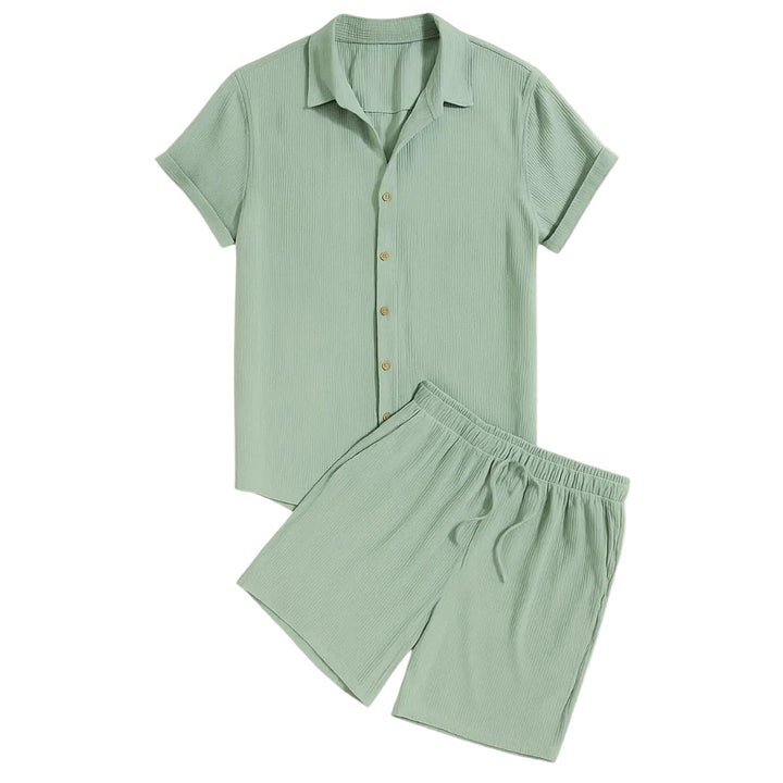 Herren Kurzarmhemd und Shorts Set-Men Sets-Alpenkind