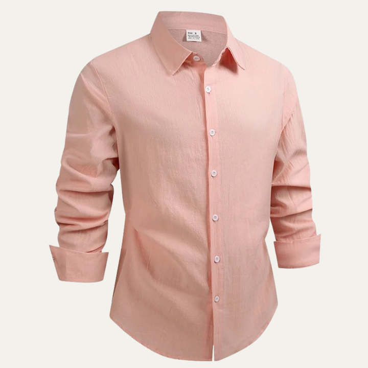Herren Langarmhemd mit Kragen und Knopfleiste-Men Shirt-Alpenkind