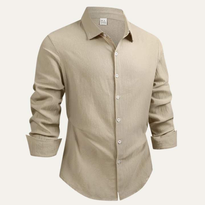 Herren Langarmhemd mit Kragen und Knopfleiste-Men Shirt-Alpenkind