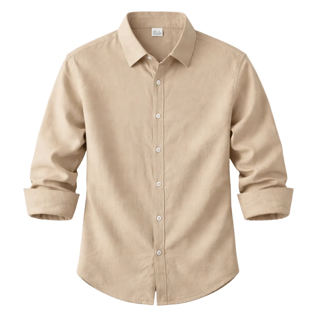 Herren Langarmhemd mit Kragen und Knopfleiste-Men Shirt-Alpenkind