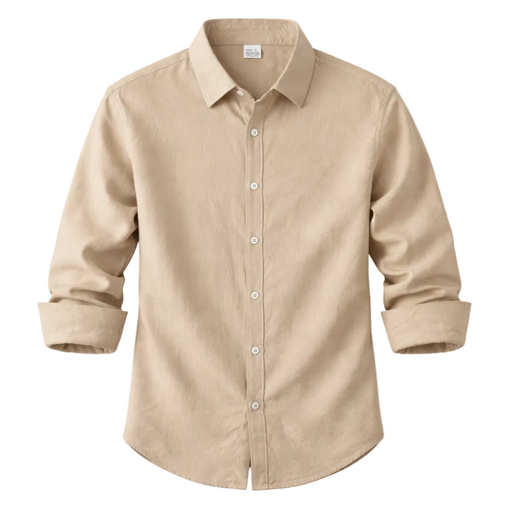 Herren Langarmhemd mit Kragen und Knopfleiste-Men Shirt-Alpenkind