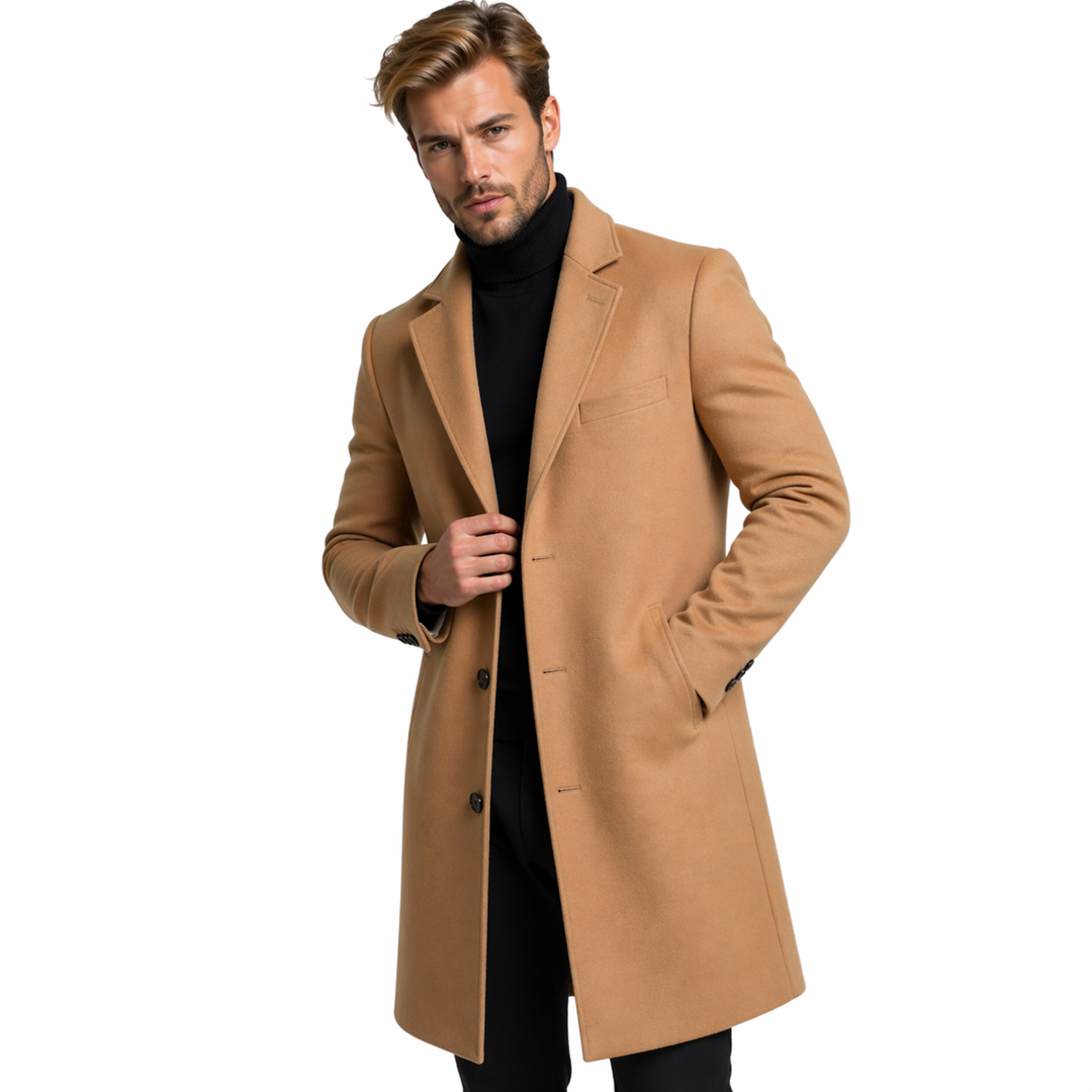 Herren Langer Maßgeschneiderter Mantel-Men Outerwear-Alpenkind