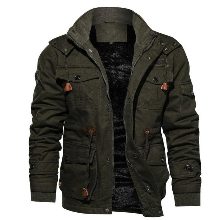 Herren Mehrtaschenjacke mit Reißverschluss und Innenfutter-Men Outerwear-Alpenkind