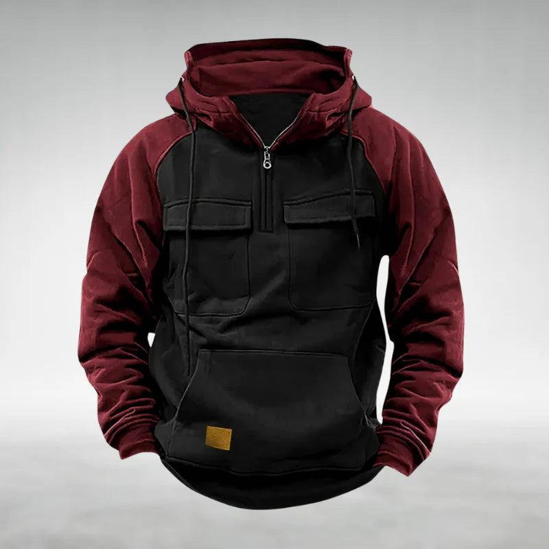 Herren Oberteil mit Kapuze und Taschen-Men Sweaters-Alpenkind