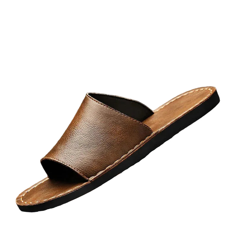 Herren Offene Zehen Slide-Sandalen mit Einteiligem Riemen-Men Footwear-Alpenkind
