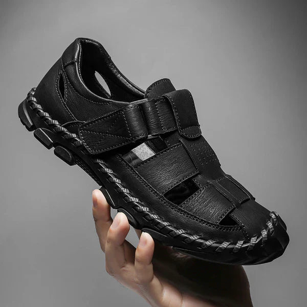 Herren offene Zehen Slide-Sandalen mit einteiligem Riemen im oberen Bereich-Men Footwear-Alpenkind