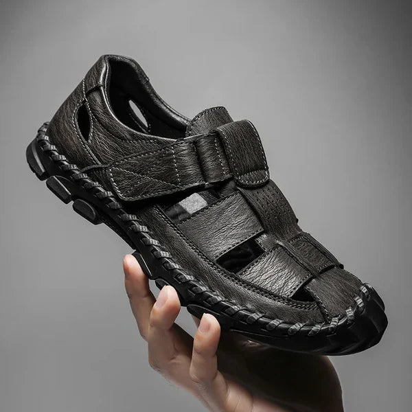 Herren offene Zehen Slide-Sandalen mit einteiligem Riemen im oberen Bereich-Men Footwear-Alpenkind