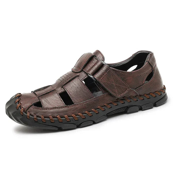 Herren offene Zehen Slide-Sandalen mit einteiligem Riemen im oberen Bereich-Men Footwear-Alpenkind