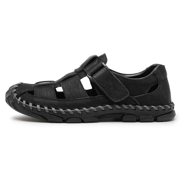 Herren offene Zehen Slide-Sandalen mit einteiligem Riemen im oberen Bereich-Men Footwear-Alpenkind