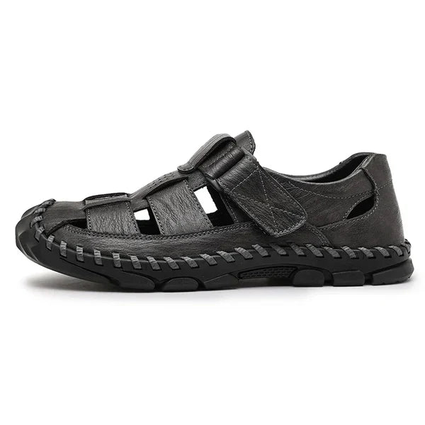 Herren offene Zehen Slide-Sandalen mit einteiligem Riemen im oberen Bereich-Men Footwear-Alpenkind