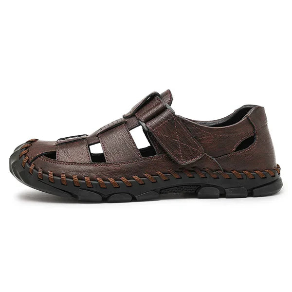 Herren offene Zehen Slide-Sandalen mit einteiligem Riemen im oberen Bereich-Men Footwear-Alpenkind