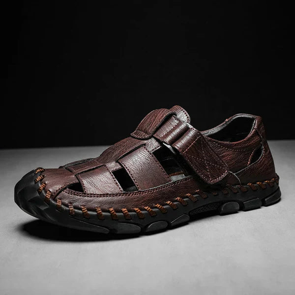 Herren offene Zehen Slide-Sandalen mit einteiligem Riemen im oberen Bereich-Men Footwear-Alpenkind