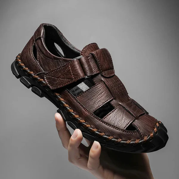 Herren offene Zehen Slide-Sandalen mit einteiligem Riemen im oberen Bereich-Men Footwear-Alpenkind