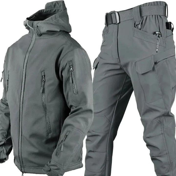 Herren Outdoor Set mit Kapuzenjacke und Cargohose-Men Sets-Alpenkind
