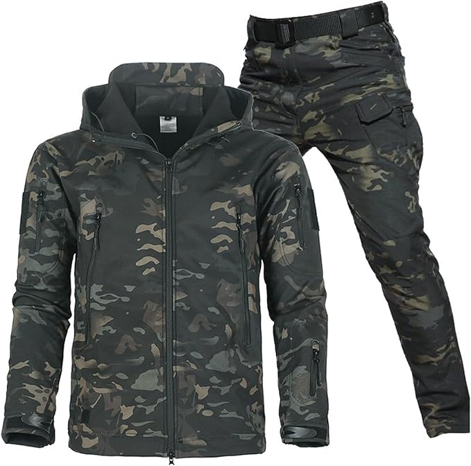 Herren Outdoor Set mit Kapuzenjacke und Cargohose-Men Sets-Alpenkind