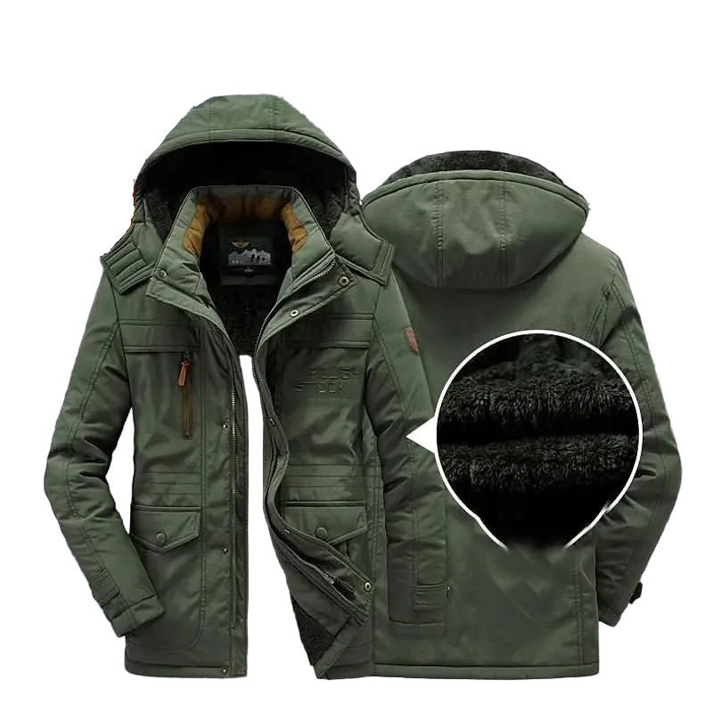 Herren Parka mit Kapuze und Fronttaschen-Men Outerwear-Alpenkind