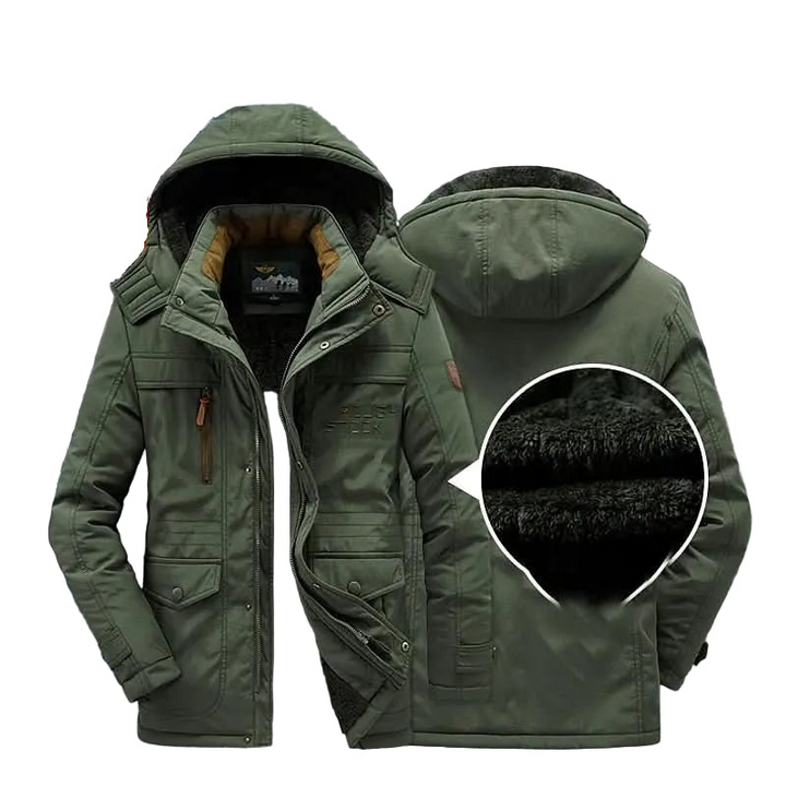 Herren Parka mit Kapuze und Fronttaschen-Men Outerwear-Alpenkind