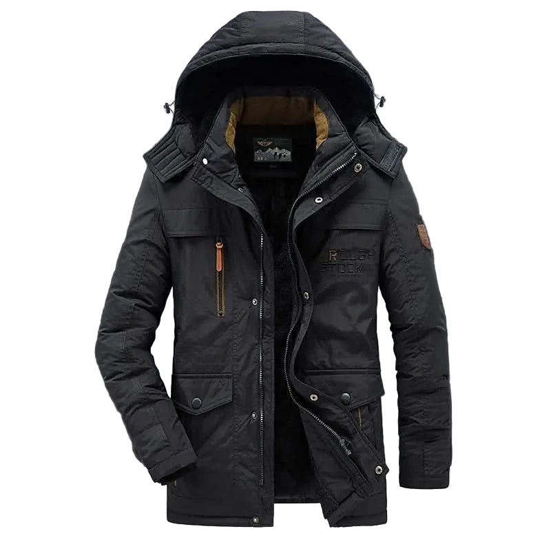 Herren Parka mit Kapuze und Fronttaschen-Men Outerwear-Alpenkind