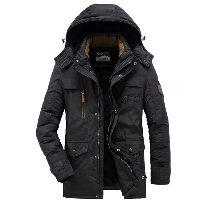 Herren Parka mit Kapuze und Fronttaschen-Men Outerwear-Alpenkind