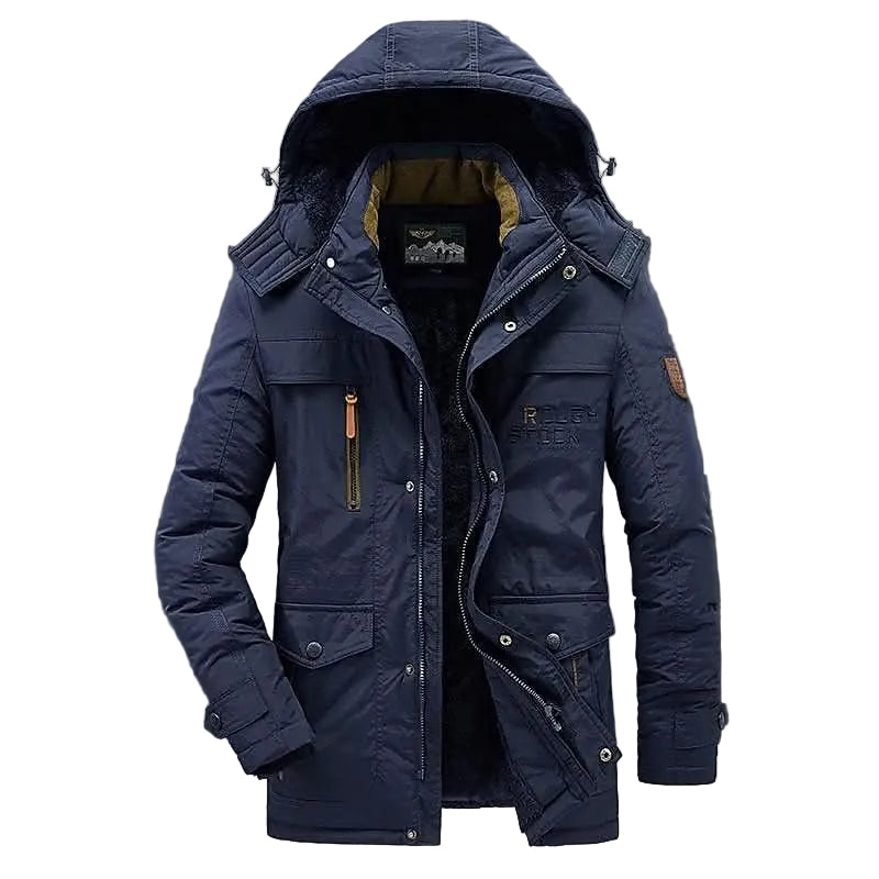 Herren Parka mit Kapuze und Fronttaschen-Men Outerwear-Alpenkind