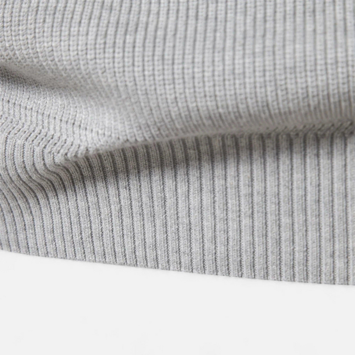 Herren Pullover mit Zipper-Kragen, Rippmuster und modernem Schnitt-Women Sweaters-Alpenkind