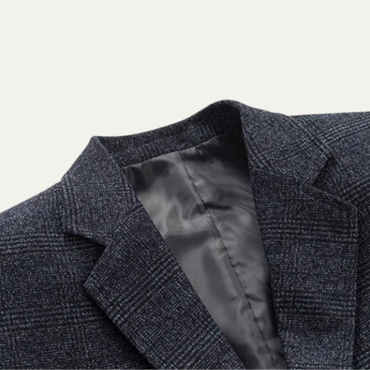 Herren Sakko mit Einreihiger Knopfleiste, Reverskragen und Aufgesetzten Taschen-Men Jackets-Alpenkind