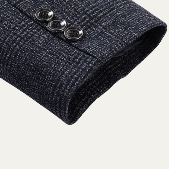Herren Sakko mit Einreihiger Knopfleiste, Reverskragen und Aufgesetzten Taschen-Men Jackets-Alpenkind