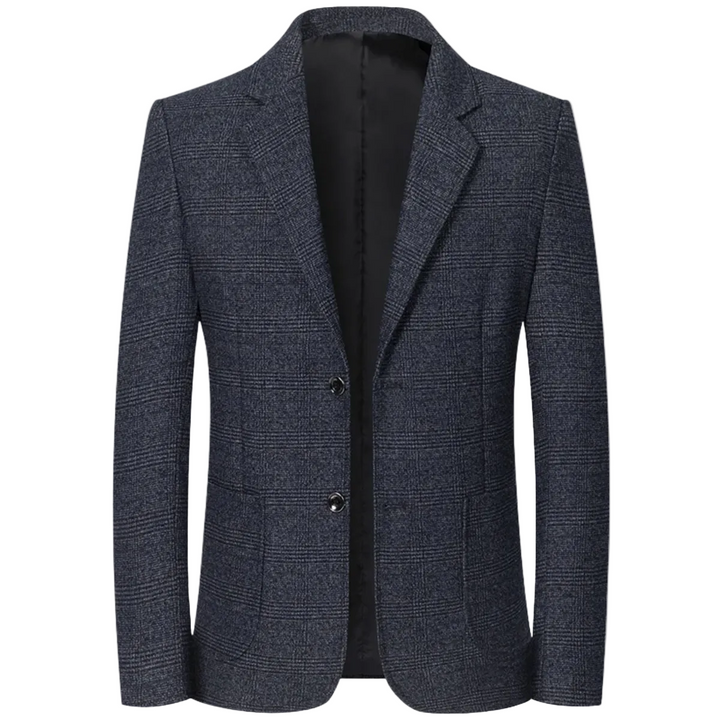 Herren Sakko mit Einreihiger Knopfleiste, Reverskragen und Aufgesetzten Taschen-Men Jackets-Alpenkind