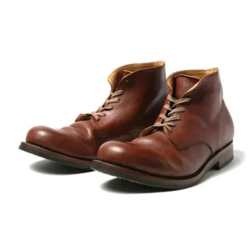 Herren Schnürstiefeletten mit Rundkappe-Men Footwear-Alpenkind