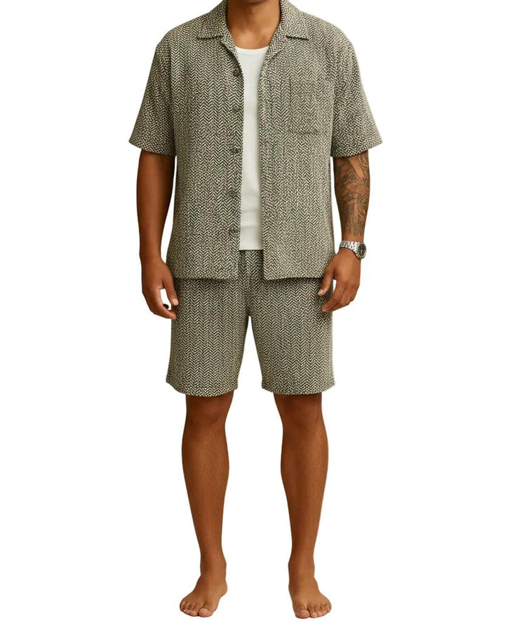 Herren-Set aus Kurzarmhemd und Shorts-Alpenkind
