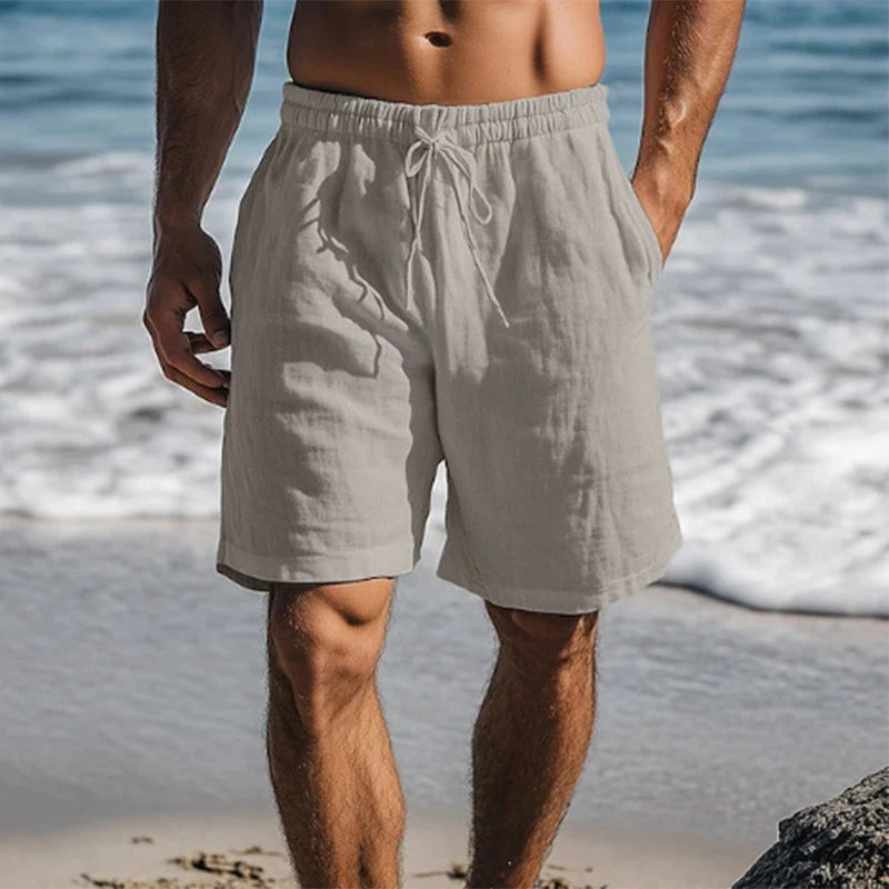 Herren Shorts mit elastischem Bund und Kordelzug-Men shorts-Alpenkind