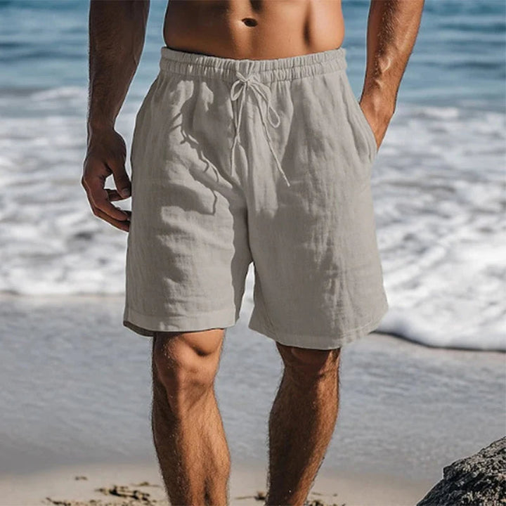 Herren Shorts mit elastischem Bund und Kordelzug-Men shorts-Alpenkind