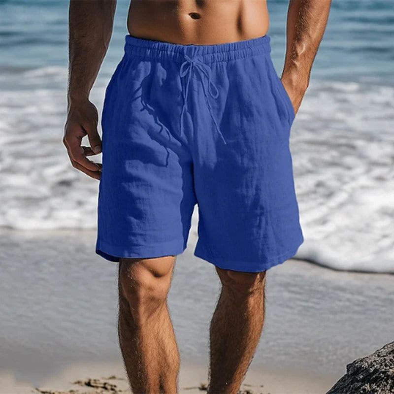 Herren Shorts mit elastischem Bund und Kordelzug-Men shorts-Alpenkind