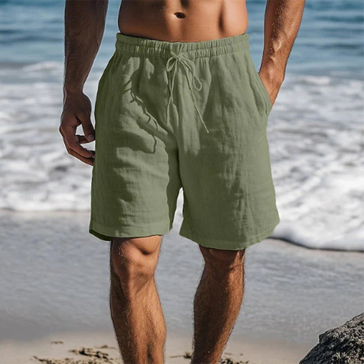 Herren Shorts mit elastischem Bund und Kordelzug-Men shorts-Alpenkind
