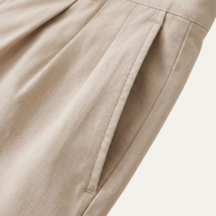 Herren Shorts mit Falten und Gürtel-Men shorts-Alpenkind