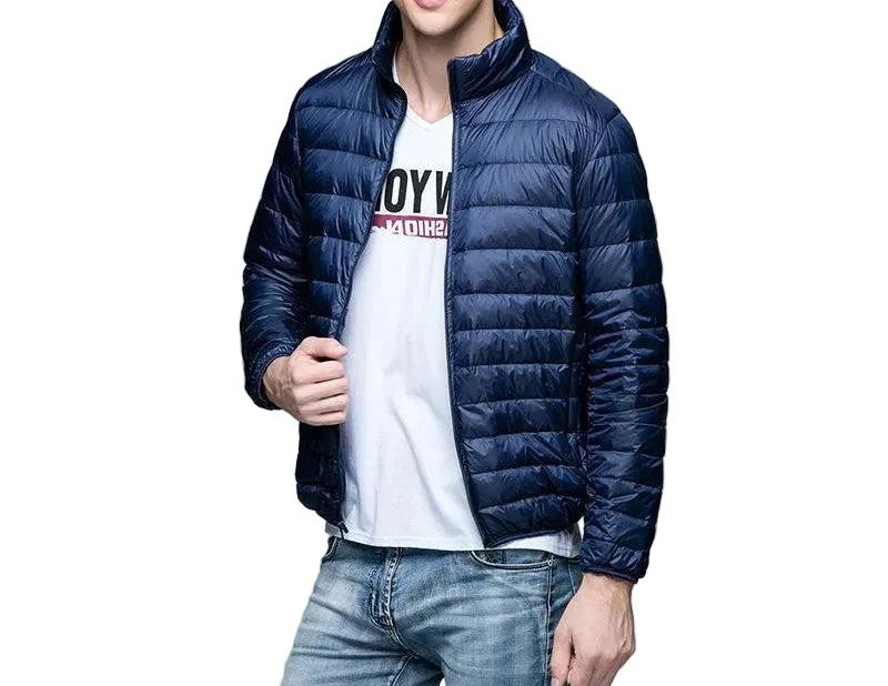 Herren Steppjacke mit Reißverschluss und Stehkragen-Men Jackets-Alpenkind