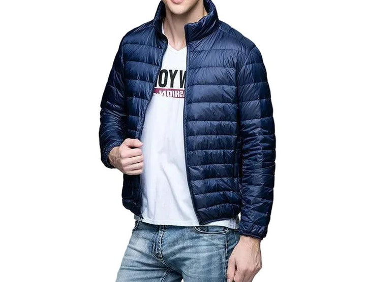 Herren Steppjacke mit Reißverschluss und Stehkragen-Men Jackets-Alpenkind