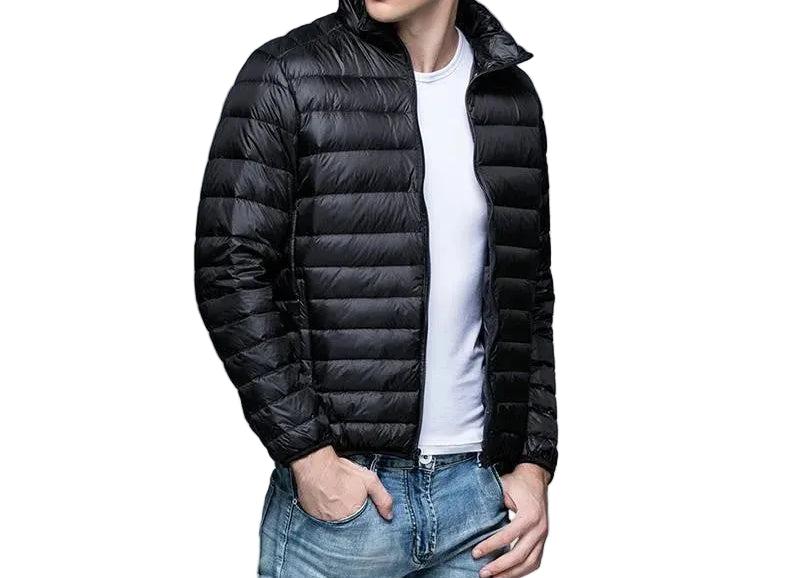 Herren Steppjacke mit Reißverschluss und Stehkragen-Men Jackets-Alpenkind