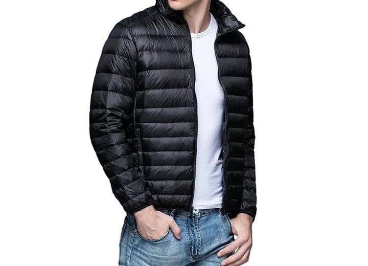 Herren Steppjacke mit Reißverschluss und Stehkragen-Men Jackets-Alpenkind