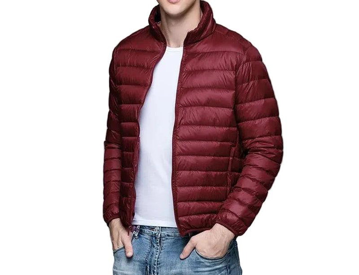 Herren Steppjacke mit Reißverschluss und Stehkragen-Men Jackets-Alpenkind