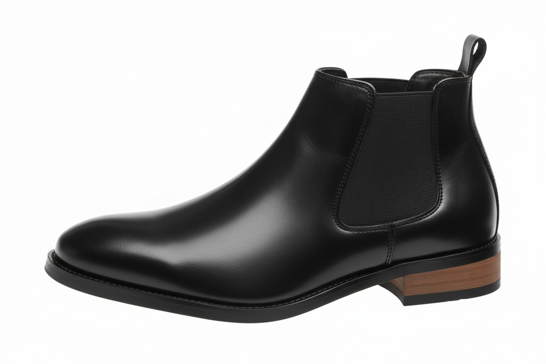 Herren Stiefeletten mit elastischen Seiteneinsätzen und Zuglaschen-Men Footwear-Alpenkind