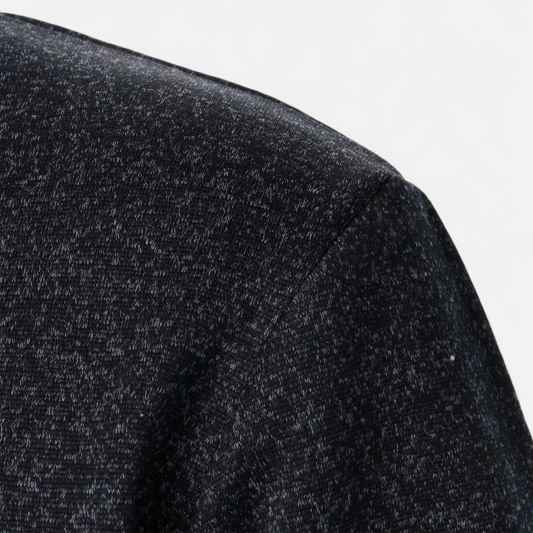 Herren Strukturierter Pullover mit Stehkragen-Men Sweaters-Alpenkind