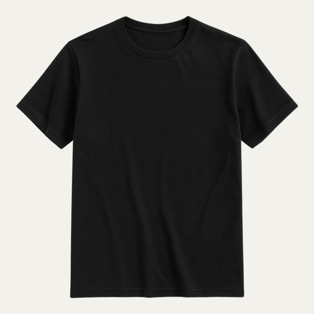 Herren T-Shirt mit kurzen Ärmeln, Rundhalsausschnitt und geradem Saum-Men Tops-Alpenkind