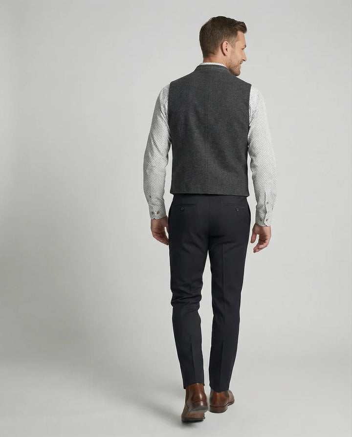 Herren Weste mit Stehkragen und Knopfleiste-Men vest-Alpenkind