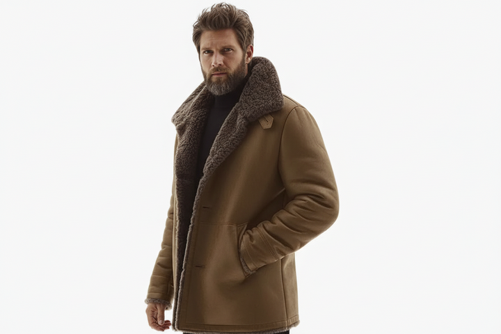 Herren Winterjacke mit großem Kragen-Men Jackets-Alpenkind