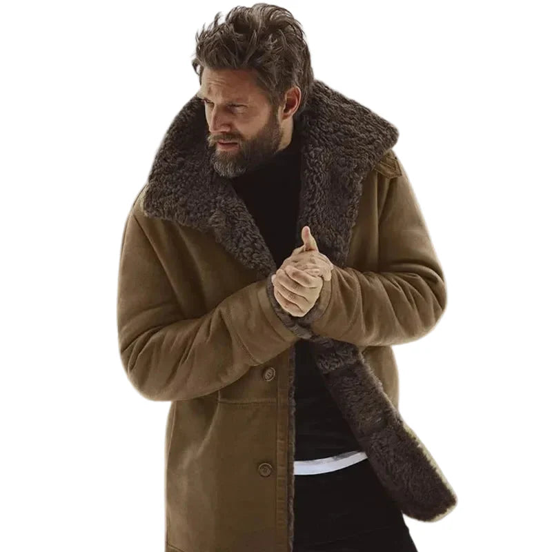 Herren Winterjacke mit großem Kragen-Men Jackets-Alpenkind